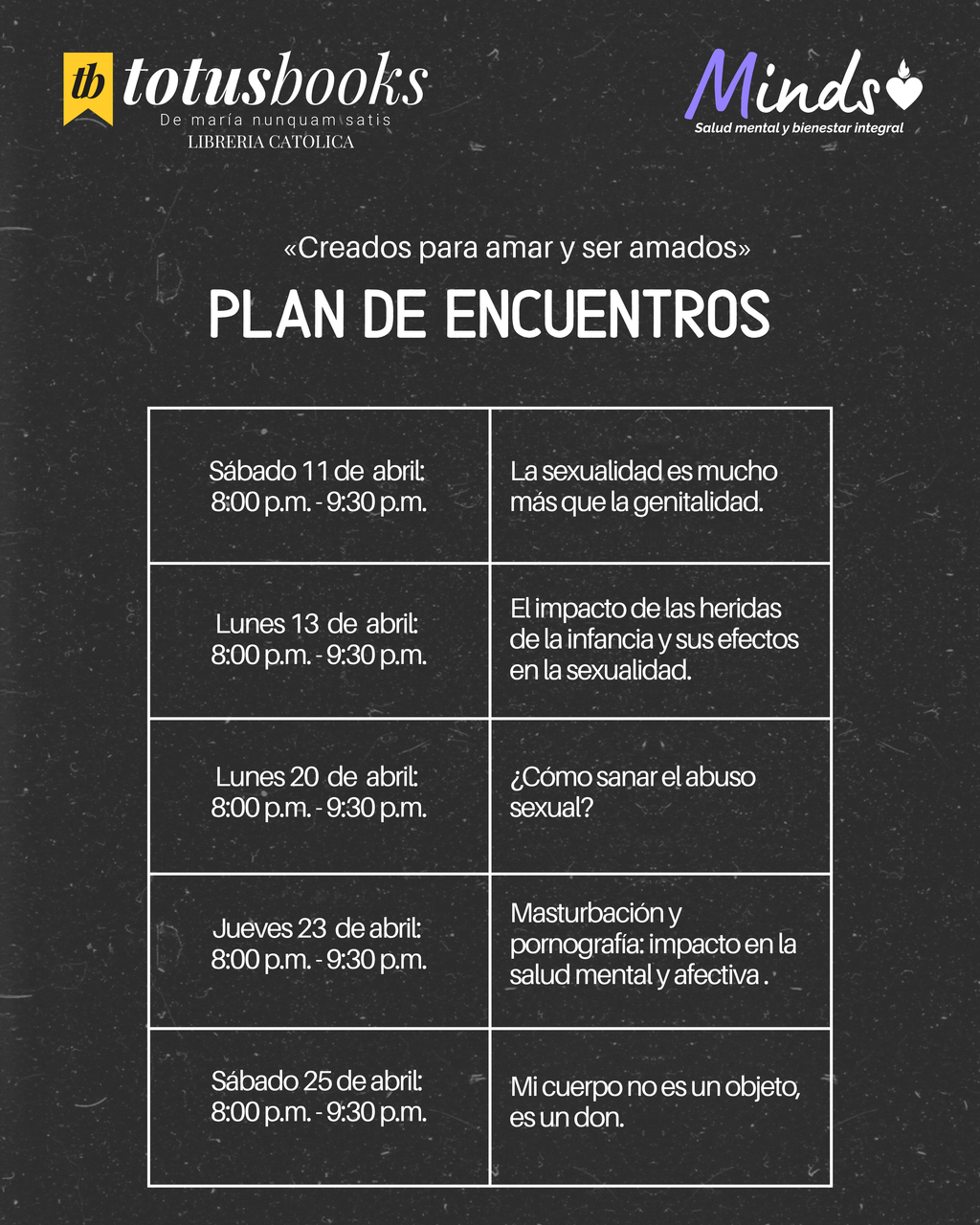 TALLER SANAR PARA AMAR